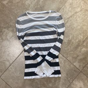 White, Black, and Gray Arizona Jean Co. Striped Long Sleeve